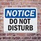 Signmission Do Not Disturb, 14 in W x Rectangle, Plastic OS-2PACK-NS-P-1014-L-11147 - alternate 4